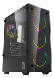 GABINETE - RAPTOR - SENTINEL GAMING CASE TEMPLADO FRONTAL - BLACK