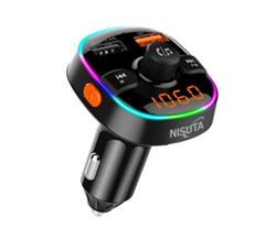 TRANSMISOR FM - NISUTA - 2 USB CARGA RAPIDA / LED / MANOS LIBRES / NS-FMS2
