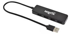 HUB - NISUTA - HUB USB C DE 3 PUERTOS USB 2.0 Y 1 PUERTO USB 3