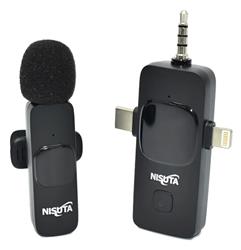 MICROFONO - NISUTA - CORBATERO INALAMBRICO 2.4 GHZ USB C - NSMICW2