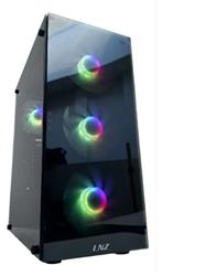 GABINETE - LNZ - Y10 - BLACK - ATX - ITX - 4 FAN ARGB - VIDRIO TEMP LAT/FRONT