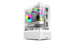 GABINETE - SENTEY - 6100 ARGB WHITE H10 VIDRIO TEMP LAT/FRONT