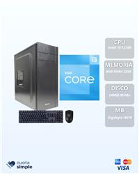 COMPUTADORA - SIMM - INTEL I3 12100 8 GB DDR4 32000MHZ 256 GB NVME H610M GAB KIT