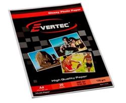 PAPEL - EVERTEC - FOTOGRAFICO 130 GRS RESMA X 20 U