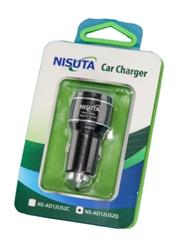 CARGADOR - NISUTA - DOBLE PARA AUTO 12/24V A QC 3.0 NS-AD12US2Q