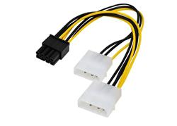 ADAPTADOR - NISUTA - ADAPTADOR DE 8 PINES A 2 MOLEX NS-AD824V