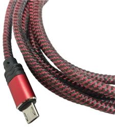 CABLE - NISUTA - MICRO USB DE 1.8M DE 2.4 A CON MALLA DE TELA