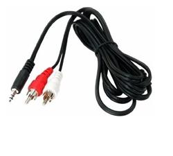 CABLE - NISUTA - AUDIO 3.5 A 2 RCA 5  METROS NS-CAU355