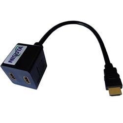 ADAPTADOR - NISUTA - HDMI MACHO A 2 HDMI HEMBRA (DIVISOR DE SEÑAL) NSCHD2HD