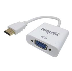 CONVERSOR - NISUTA - HDMI A VGA CON AUDIO Y ALIMENTACION NS-COHDVG4